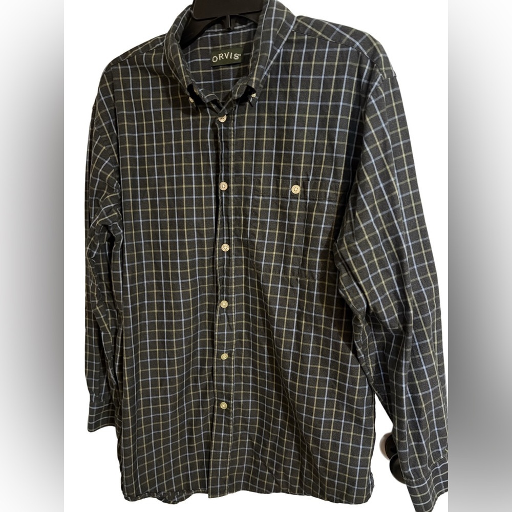 Orvis Long Sleeve Button Down Country Twill 100% cotton